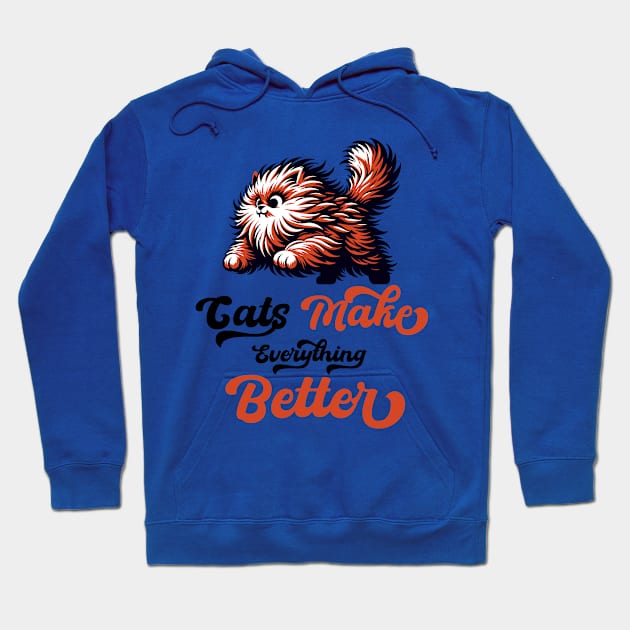 Cat makes everything better Hoodie by Art_Boys